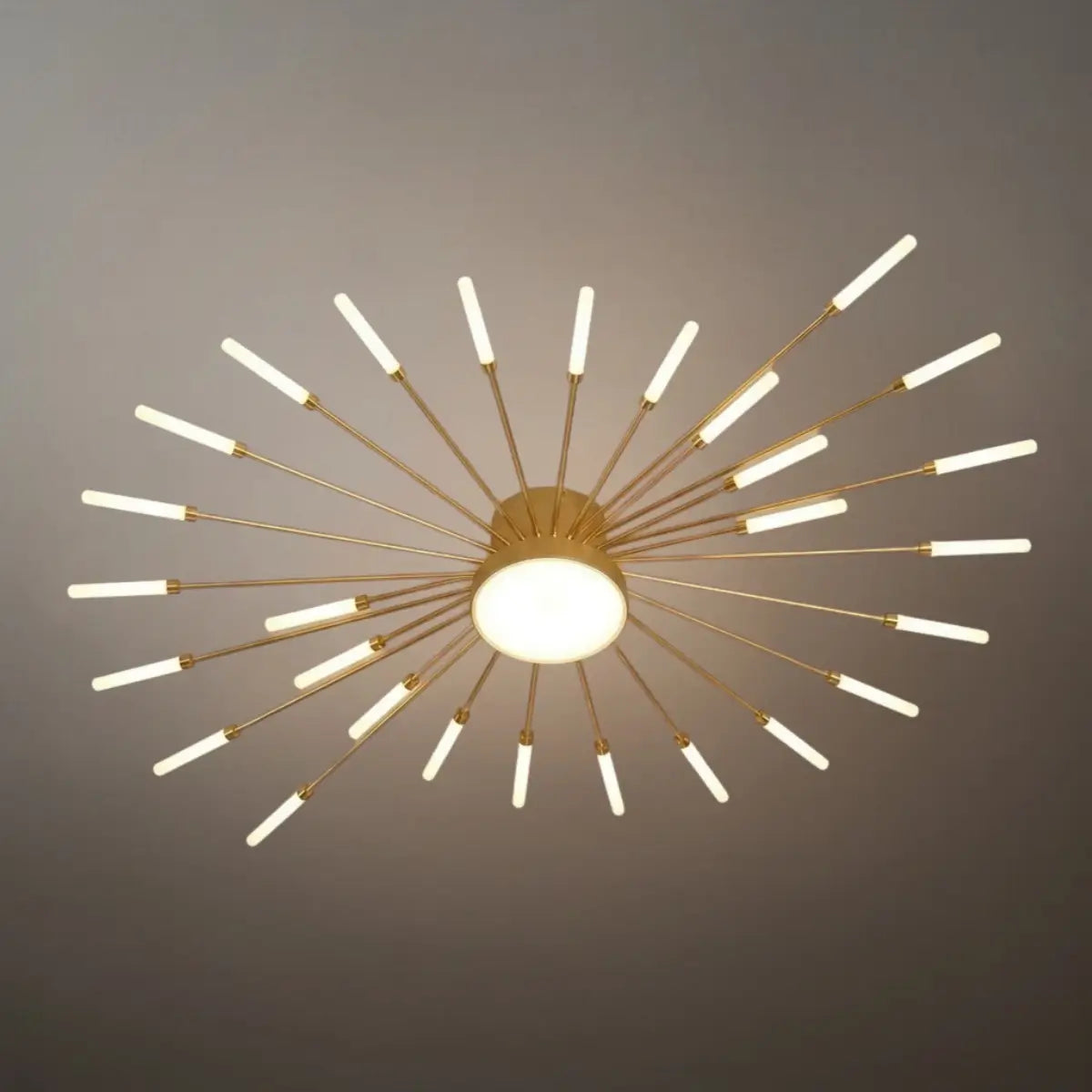 Nebula Modern Firework Ceiling Light – Gold/Black for Bedroom Dining Room Living Room